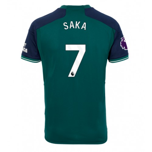 Fotballdrakt Herre Arsenal Bukayo Saka #7 Tredjedrakt 2023-24 Kortermet